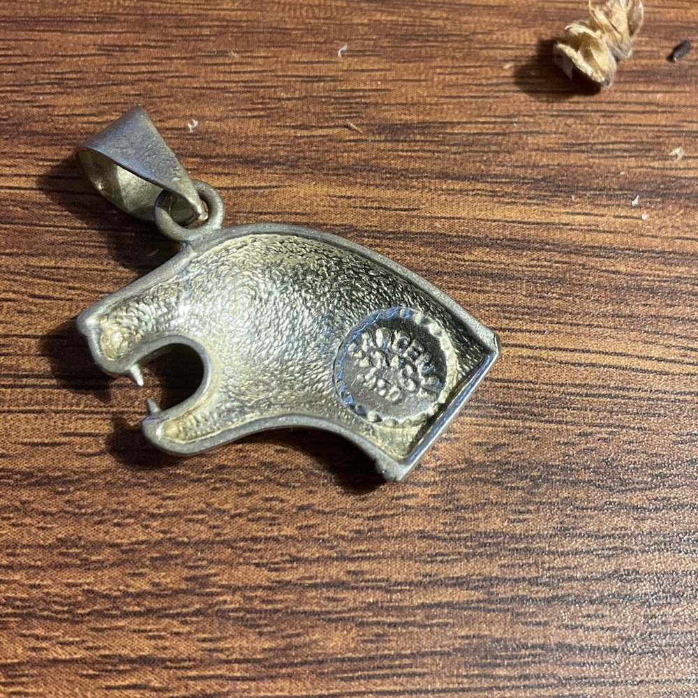 950 Silver & Opal Cat Pendant - Picture 5 of 7